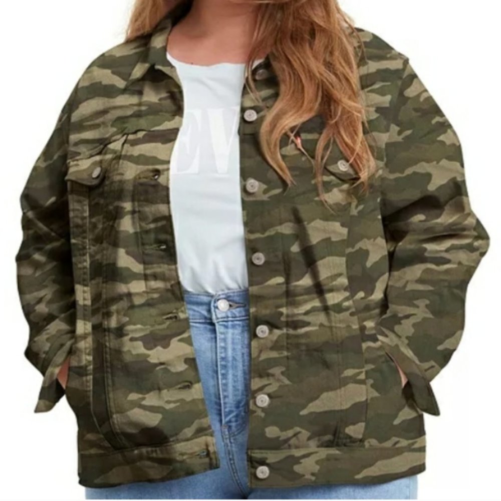 Levis's Camo Jean Jacket Size 3X NEW
